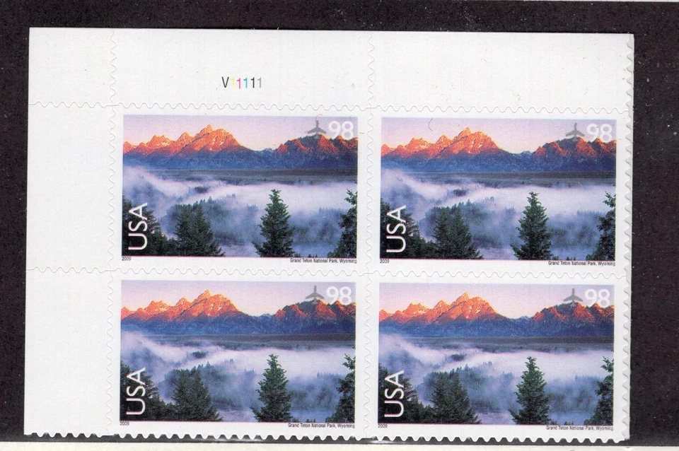 2009 98 cent Grand Teton Plate Block, Scott #C147, Mint NH - Image 1 of 1