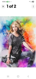 Taylor Swift #5 Kunstkarte limitiert 7/10 John Rudolph signiert 10 Made Celebrity Mus - Bild 1 von 2