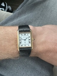 Vintage 1970s Cartier Tank 18K gold Electroplated Manual Wind Original Band. - Picture 1 of 7