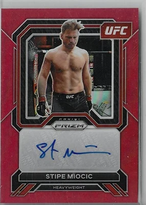 2023 Panini Prizm UFC - Superstar Autographs Stipe Miocic Red Prizm /99  - Image 1 of 2