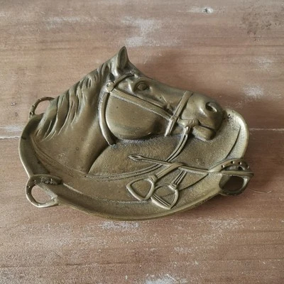 Ancien Vide Poche Cheval En Bronze Ou Laiton / Réf A89 - Photo 1/4