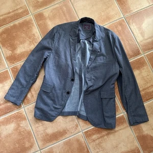 UNTUCKit Blazer Men's Size 40S Blue 100% Cotton Unlined - Picture 1 of 6