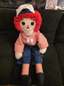 Vintage Raggedy Andy 34 Inch Rare Has Stain On Face - Bild 1 von 7