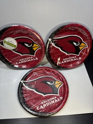 Бумажные обеденные тарелки Arizona Cardinals NFL Football Sports Banquet Party 8 3/4 дюйма - Изображение 1 из 4