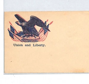 Papelería ilustrada de la guerra civil de Estados Unidos *banderas/águila* aves xt185 sin usar - Imagen 1 de 10