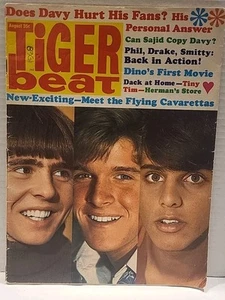 VTG Tiger Beat Magazine August 1968 Davy Jones, Sajid Khan No Label, Tiny Tim  - Picture 1 of 6