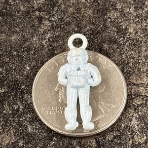 VINTAGE CELLULOID CHARM ASTRONAUT SPACE MAN LIGHT BLUE CRACKER JACKS TOY🔥 - Picture 1 of 2