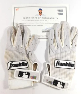 2019 Signed Amed Rosario Game-Used White Franklin Batting Gloves #AA0054232 - Picture 1 of 4