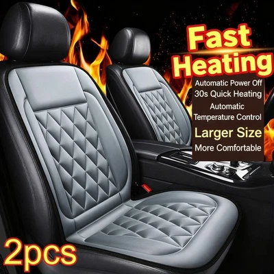 Car Seat Heater Heated Cover Cushion Winter Heating Warmer Pad Hot 12V Gray - Image 1 of 4