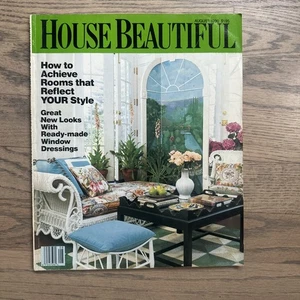 House Beautiful Magazine August 1990 Cottage Core Aesthetic - Picture 1 of 8