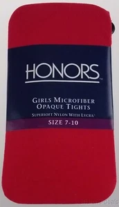 30 Pairs Red Scarlet Honors Girls Microfiber Opaque Tights Medium Wholesale Lot - Picture 1 of 2