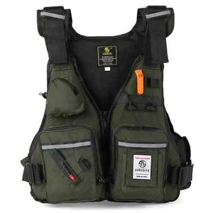 Professional Life Jacket Buoyancy Suit Fishing Vest Multi-Pockets Tactical - Picture 1 of 22