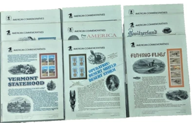 US Stamps: USPS Commemorative Panels 1991 : 9  With Sleeves MINT SEALED - Image 1 of 4