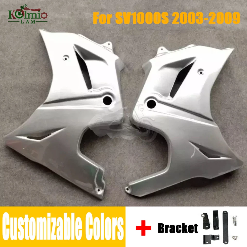 Fit For Suzuki SV1000S 2003-2011 Bodywork Upper Half Fairing Low Belly Panel — 第 1/4 张图片