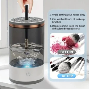 USB - Powered Makeup Brush Cleaner Machine, Washing & Drying For Cosmetic Tools - Picture 1 of 8