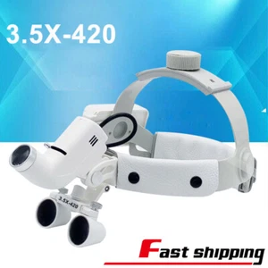 3.5X Dental Surgical Binocular Loupes Medical Headband Magnifier LED Headlight - Picture 1 of 9