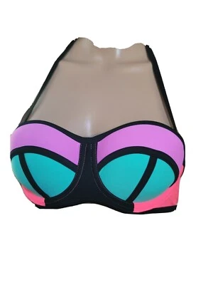 OP Multicolor Bikini Halter Top Traje de Baño Talla Medium Foto 1 de 4