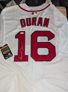 Jarren Duran SIGNIERTES BOSTON RED SOX ALT HEIMTRIKOT JSA COA - Bild 1 von 5