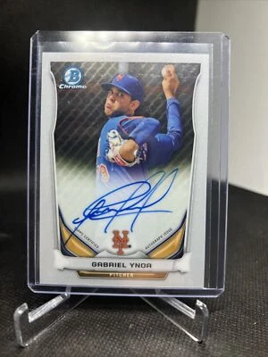 Gabriel Ynoa 2014 Bowman Chrome Autograph New York Mets BCAP-GY - Image 1 of 3