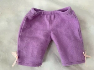 Lila 3,5 x 5" Spandex Caprihose mit Schleifen Puppenkleidung - Bild 1 von 1
