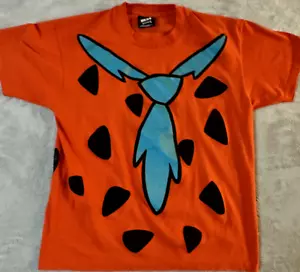 Vtg Flintstones Bedrock City Orange Caveman Bam Bam Tee Hanna Barbera XL - Picture 1 of 7