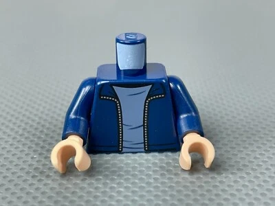 LEGO Minifigure Torso Dark Blue Open Jacket Silver Zipper Harry Potter Torso - Image 1 of 4