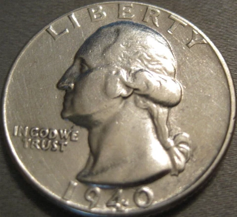 BETTER AS SHOWN - NICER 1940 P WASHINGTON QUARTER *** 90% SILVER *** 676 Cover