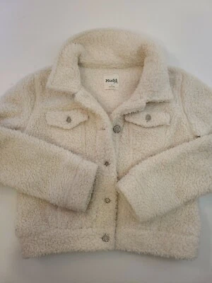 Chaqueta sintética manga larga con botones beige talla 12 Mudd para niñas Foto 1 de 4