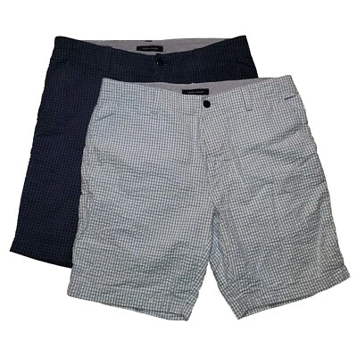 Tommy Hilfiger Men's Chino Shorts  W36 Seersucker Lot Of 2 Blue Preppy Summer - Image 1 of 4
