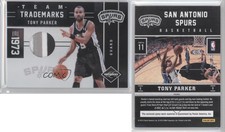 2011-12 Panini Limited Team Trademarks Materials Prime /10 Tony Parker #11 HOF