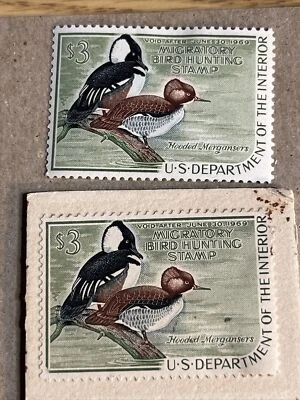 Bud Pritchard, OR 35, 2, estampillas federales, 1968/69, 2 estampillas, “tal cual” buen estado. Foto 1 de 4