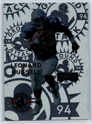 1994 Playoff Leonard Russell Ground Attack New England Patriots #249 - Image 1 of 2