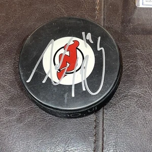 Adam Henrique Autographed Signed New Jersey Devils Hockey Puck Twin Town Photo - Picture 1 of 4