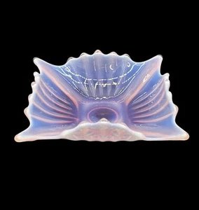 Fostoria Square Heirloom Opalescent Pink Glass Bowl With Handkerchief Edge 9.5" - Picture 1 of 16