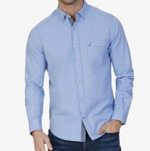 Nautica Men's Shirts Big and Tall Anchor Solid Oxford Classic Fit Button Down LT - Picture 1 of 2