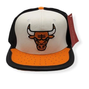 Mitchell & Ness Chicago Bulls Day One White/Orange Adjustable Snapback Hat Cap - Picture 1 of 6