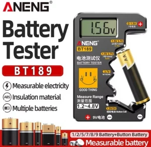 Universal Portable Battery Tester 9V AA AAA Button Cell LCD Digital Display - Picture 1 of 4