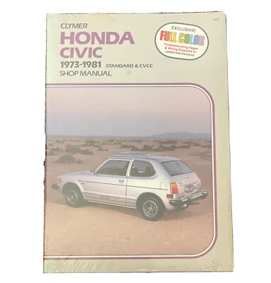CLYMER HONDA CIVIC 1973-1983 ESTÁNDAR Y MANUAL DE TALLER CVCC A227 Nuevo Precintado Foto 1 de 4