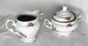 JUEGO DE CREMA Y AZÚCAR WALBRZYCH DE COLECCIÓN - FLOR DE MEISEN - COMO NUEVO - Imagen 1 de 3