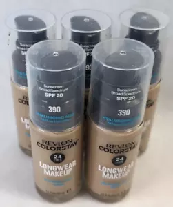 Lot of 5 Revlon Colorstay Makeup Liquid Foundation Normal Dry 390 Rich Maple - Picture 1 of 6
