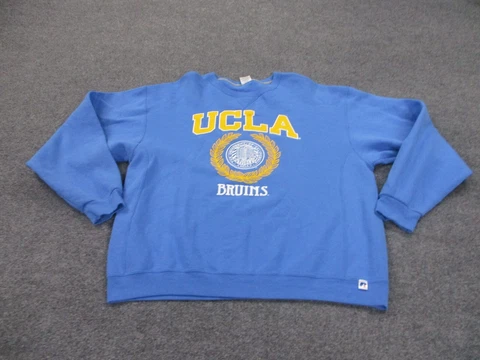 UCLA Bruins Sweatshirt Adult XL Blue Russell Pullover Crew Neck Casual Mens Cover