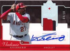 2005 Ultimate Collection VLADIMIR GUERRERO Auto Patch Jersey Card #d 10 RARE
