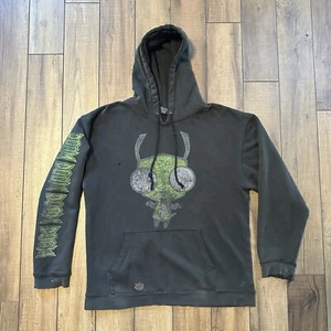 Y2K Invader Zim Gir Hoodie Sweatshirt Men's Size Large Goth Punk Emo Distressed - Picture 1 of 5