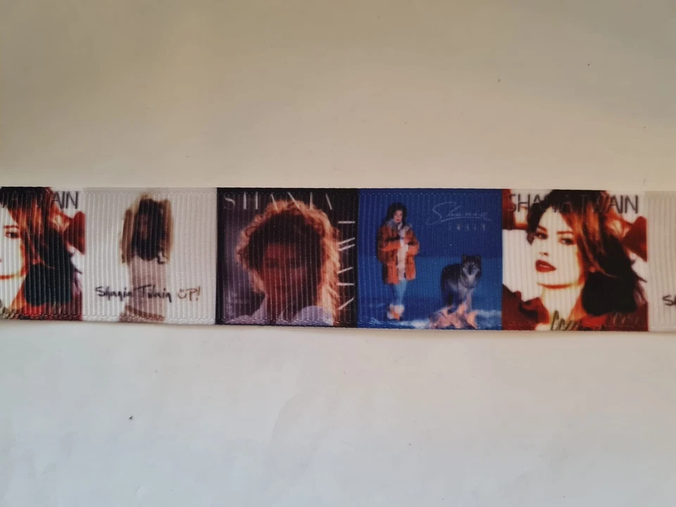 2 meters of Shania Twain print grosgrain ribbon 1" wide - Image 1 of 1