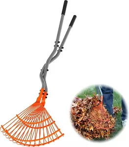 Leaf Grabber Rake, Leaf Collector Tool with Long Steel Handle & Steel Claw - Picture 1 of 7