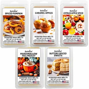5 Pack - Caramel Apple Cinnamon Pumpkin Spice Vanilla Marshmallow Fall Wax Melts - Picture 1 of 17