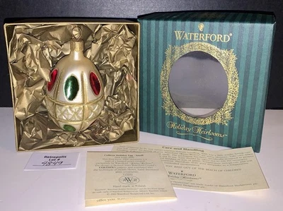 Waterford COLLEEN Holiday Heirlooms huevo adorno con caja 2000 115990 Foto 1 de 4