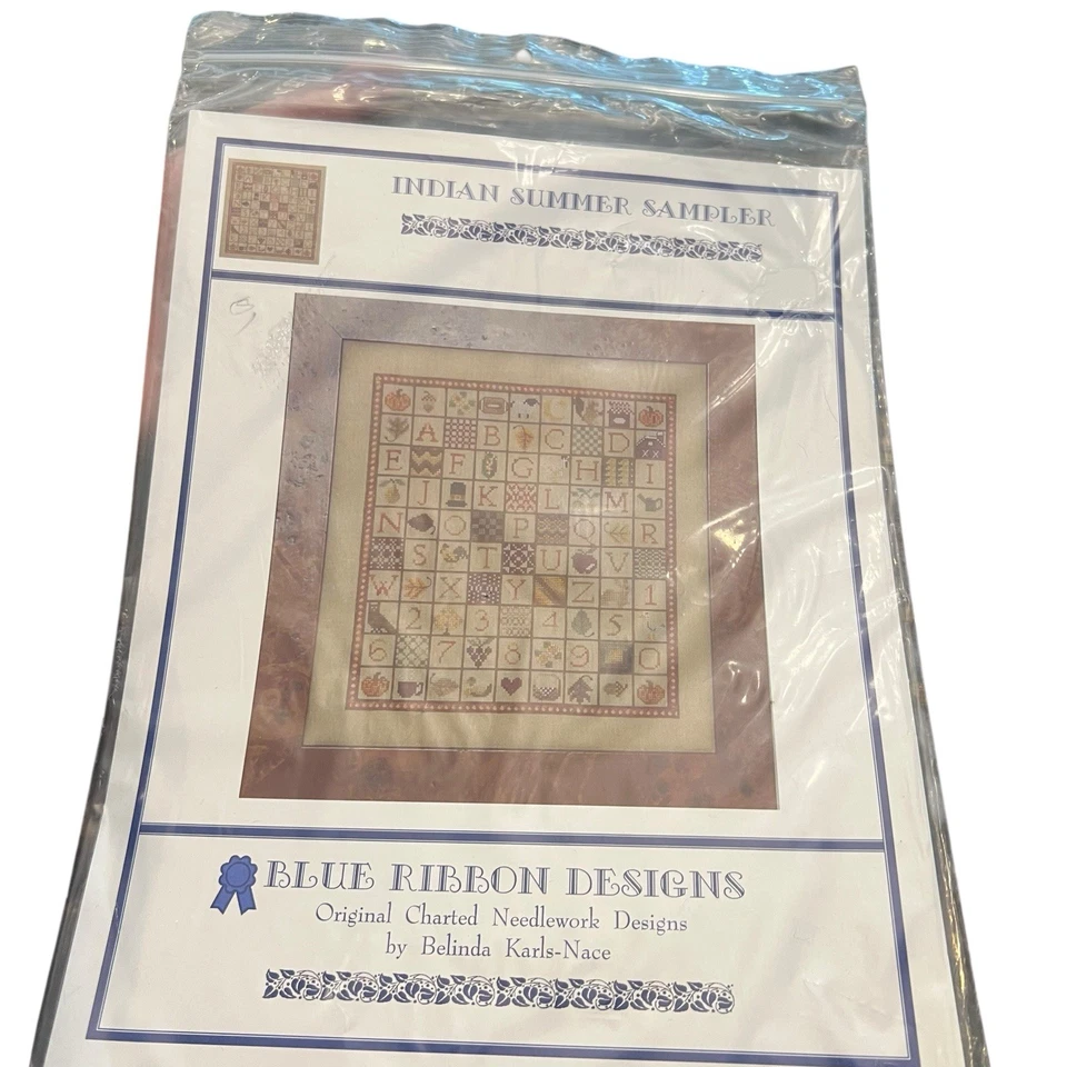 Blue Ribbon Designs Original Charted Needlework Pattern INDIAN SUMMER SAMPLER - Image 1 of 4