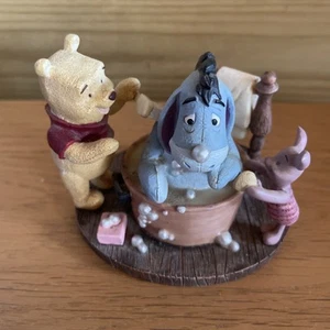 DISNEY Simply Pooh Figurines “Wash Away Your Troubles With Friends And Bubbles” - Picture 1 of 5