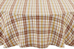 Mantel Tela Estampada 70" Redondo (4-6 personas) DISEÑO MULTICOLOR A CUADROS COSECHA, LP - Imagen 1 de 13